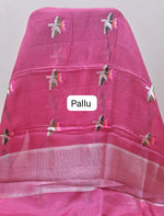 Reddish pink pure silk Kota saree  Pallu