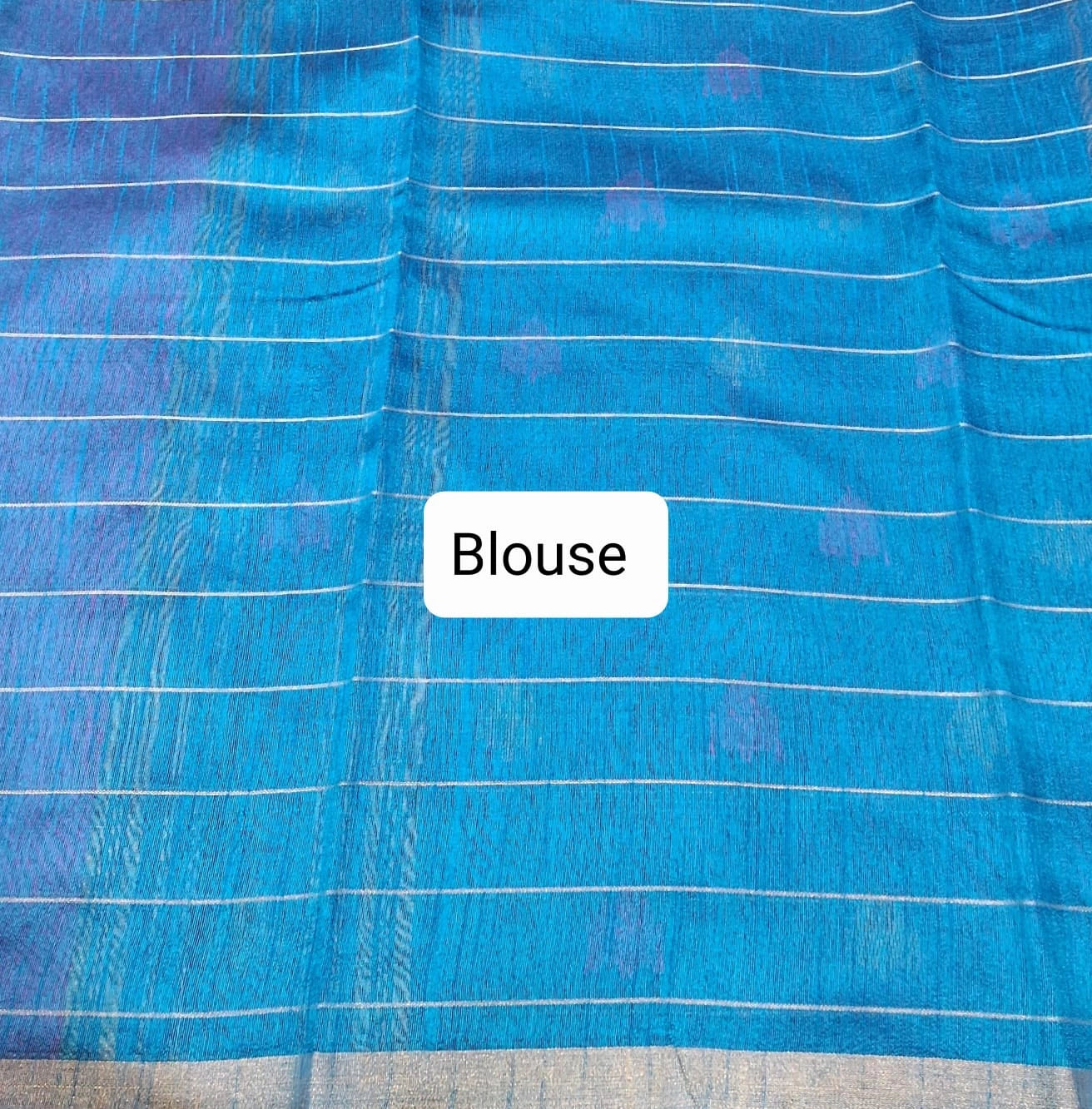 Magenta purple Khadhi semi pattu saree Blouse