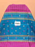 Magenta purple Khadhi semi pattu saree Pallu