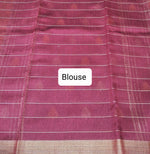 Mustard yellow Khadi semi pattu saree Blouse