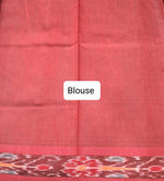 Elephant grey Pure Khadi semi pattu saree Blouse