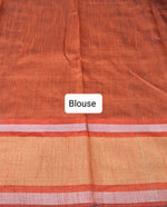 Bottle green Khadi semi pattu saree Blouse
