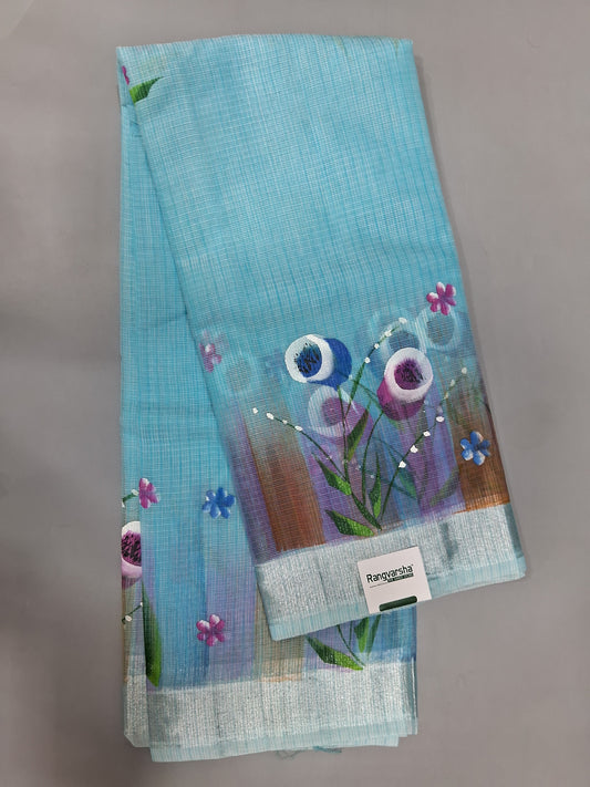 Sky Blue Silk Kota Saree 