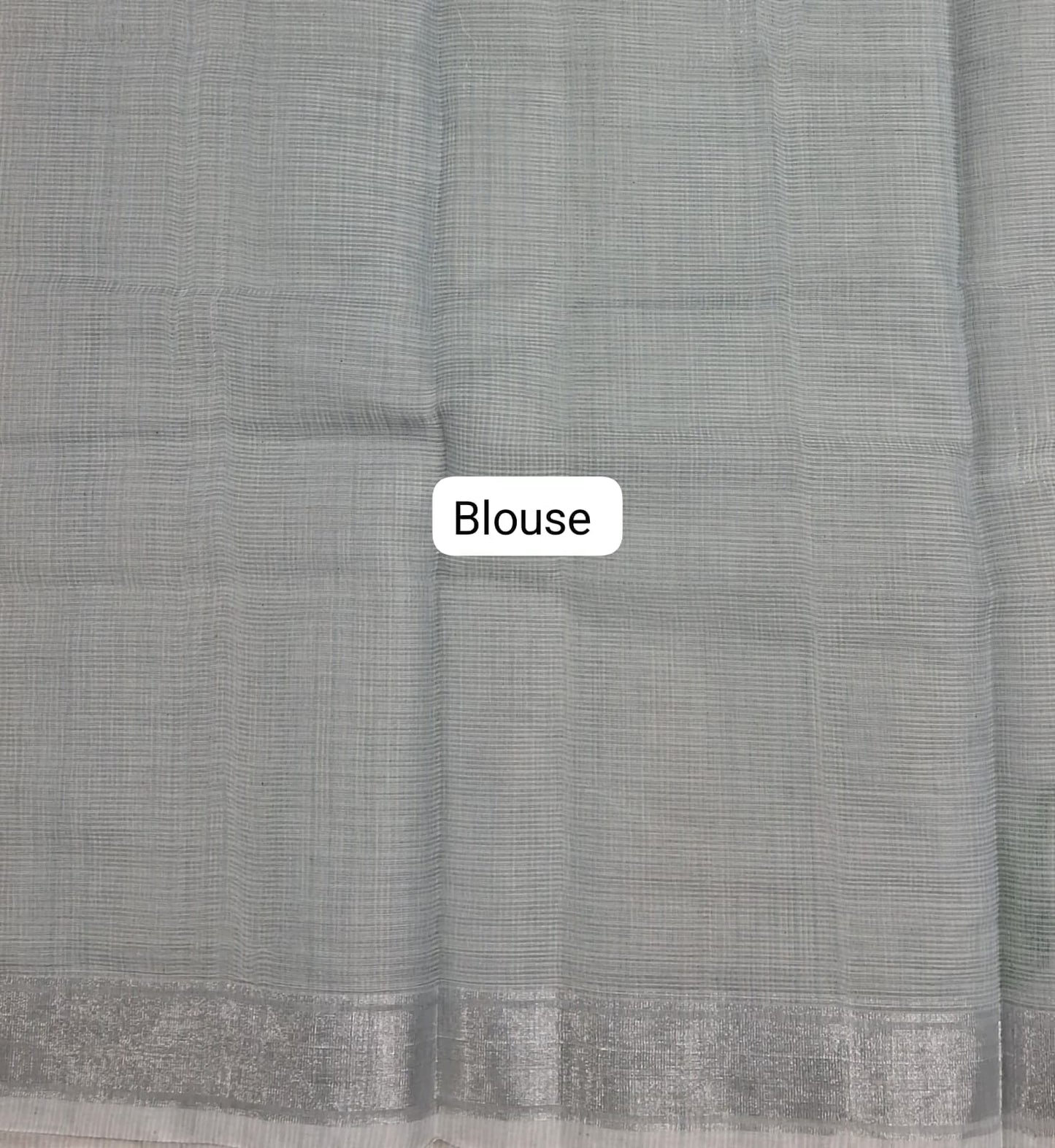 Grey Silk Kota Saree Blouse