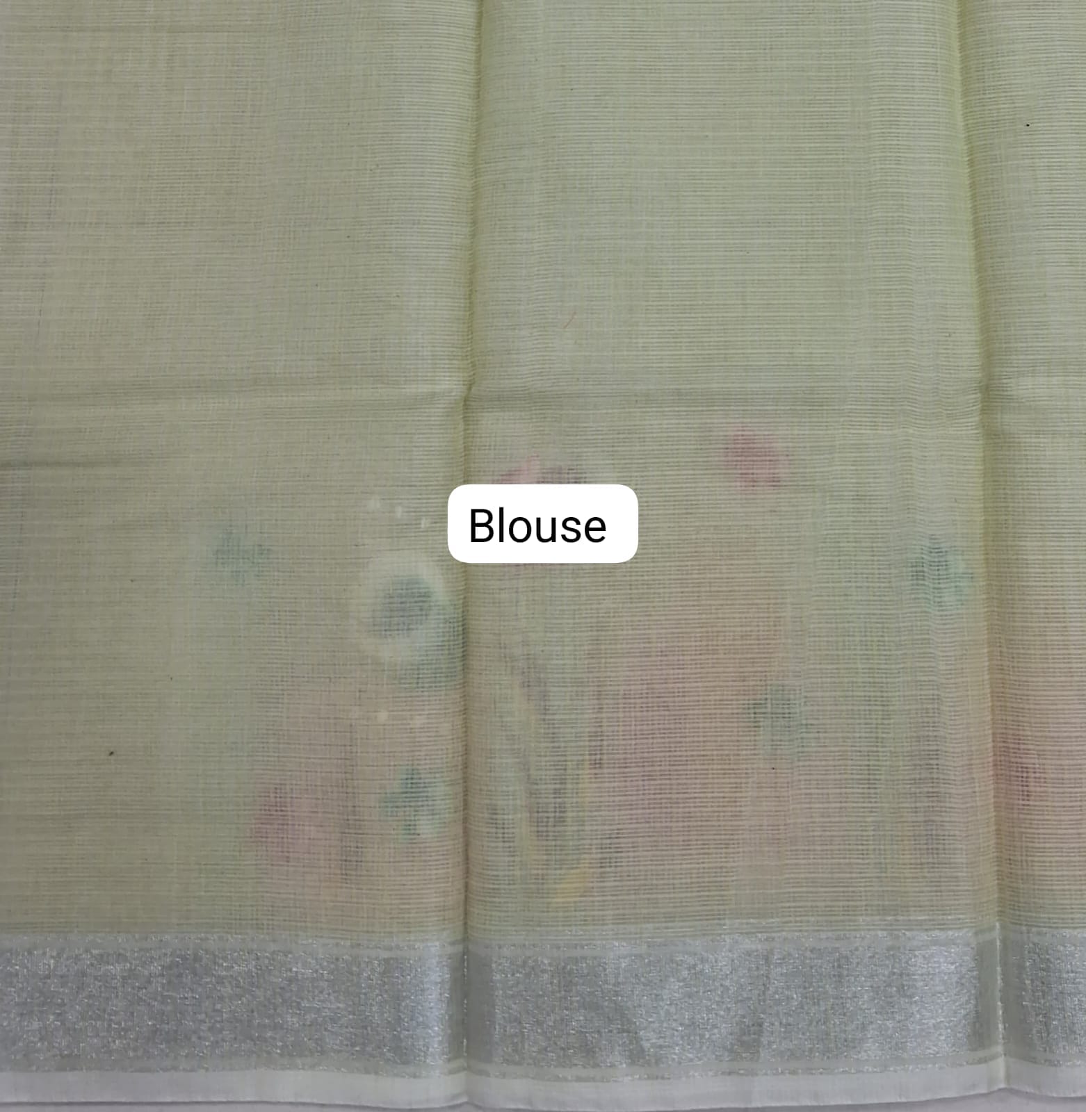 Lemon Yellow Silk Kota Saree Blouse