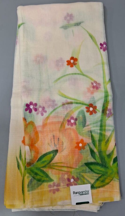 Off-White Kota Saree 