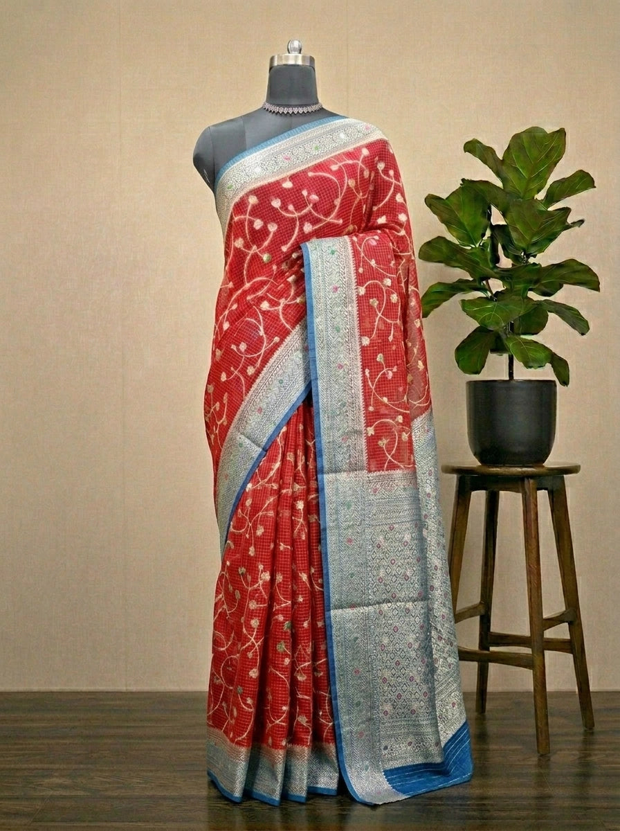 Classic Red Kota saree