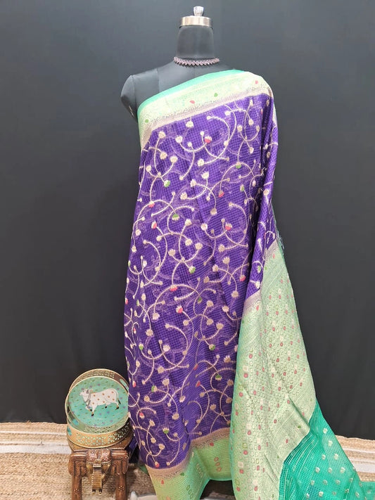 Beautiful Purple Kota Saree