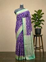 Beautiful Purple Kota Saree