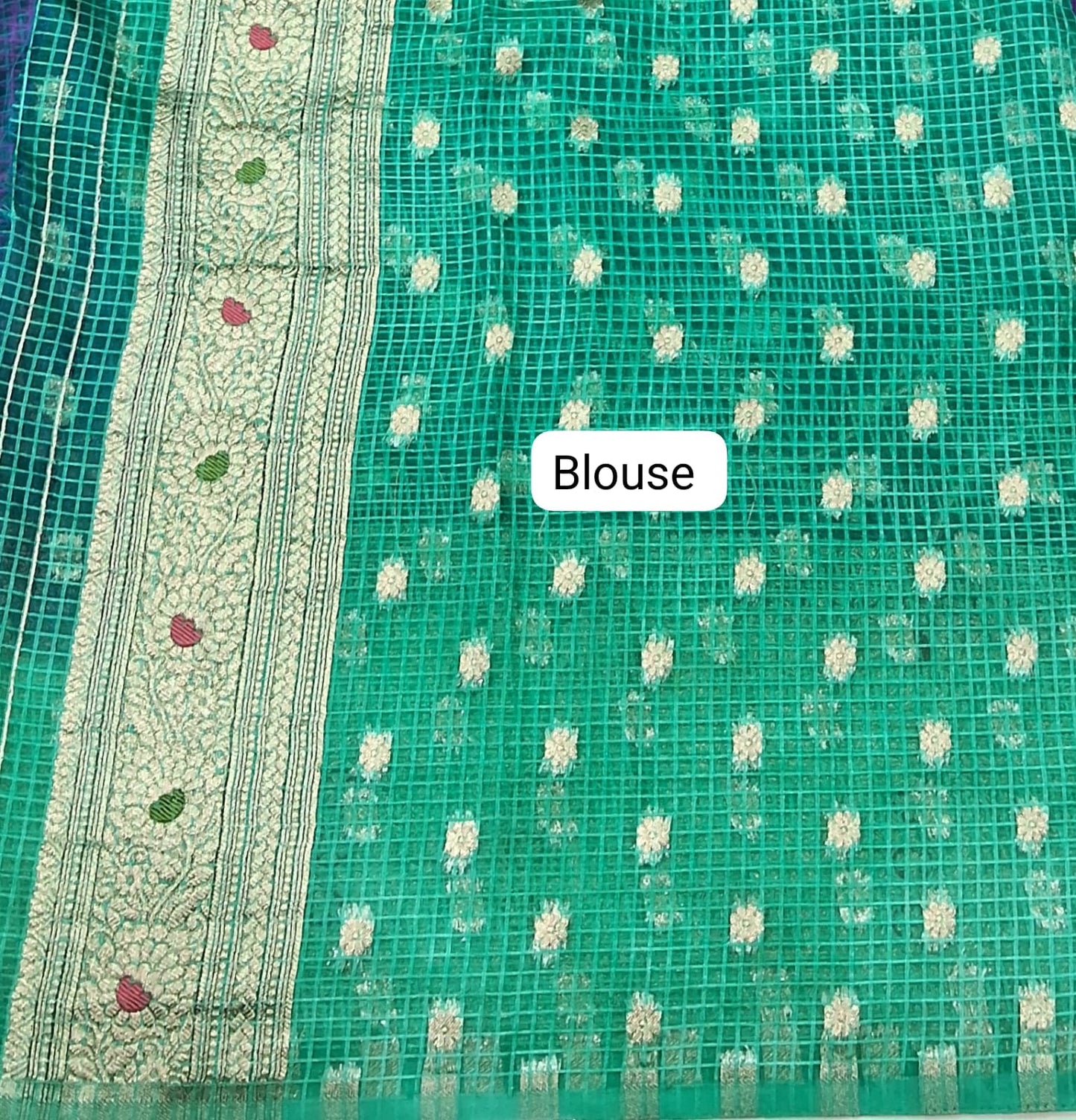 Purple Kota Saree blouse