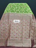 Beautiful Fresh Green Kota saree pallu