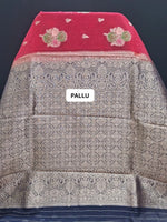 Beautiful Vibrant Red Kota saree pallu