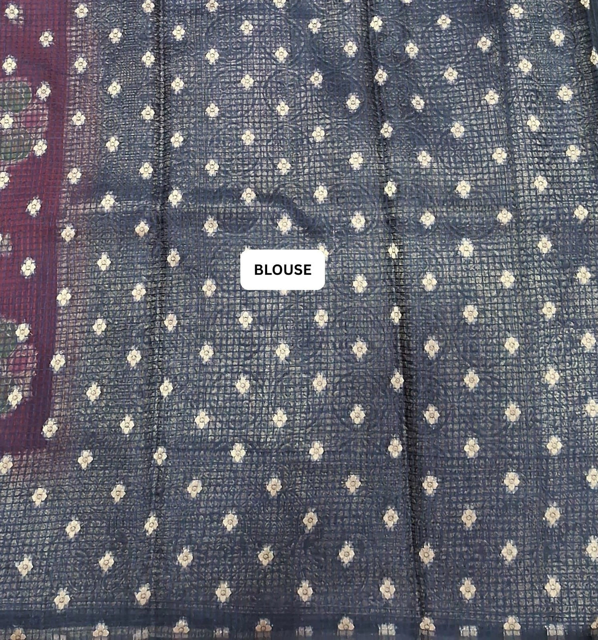 Beautiful Vibrant Red Kota saree blouse