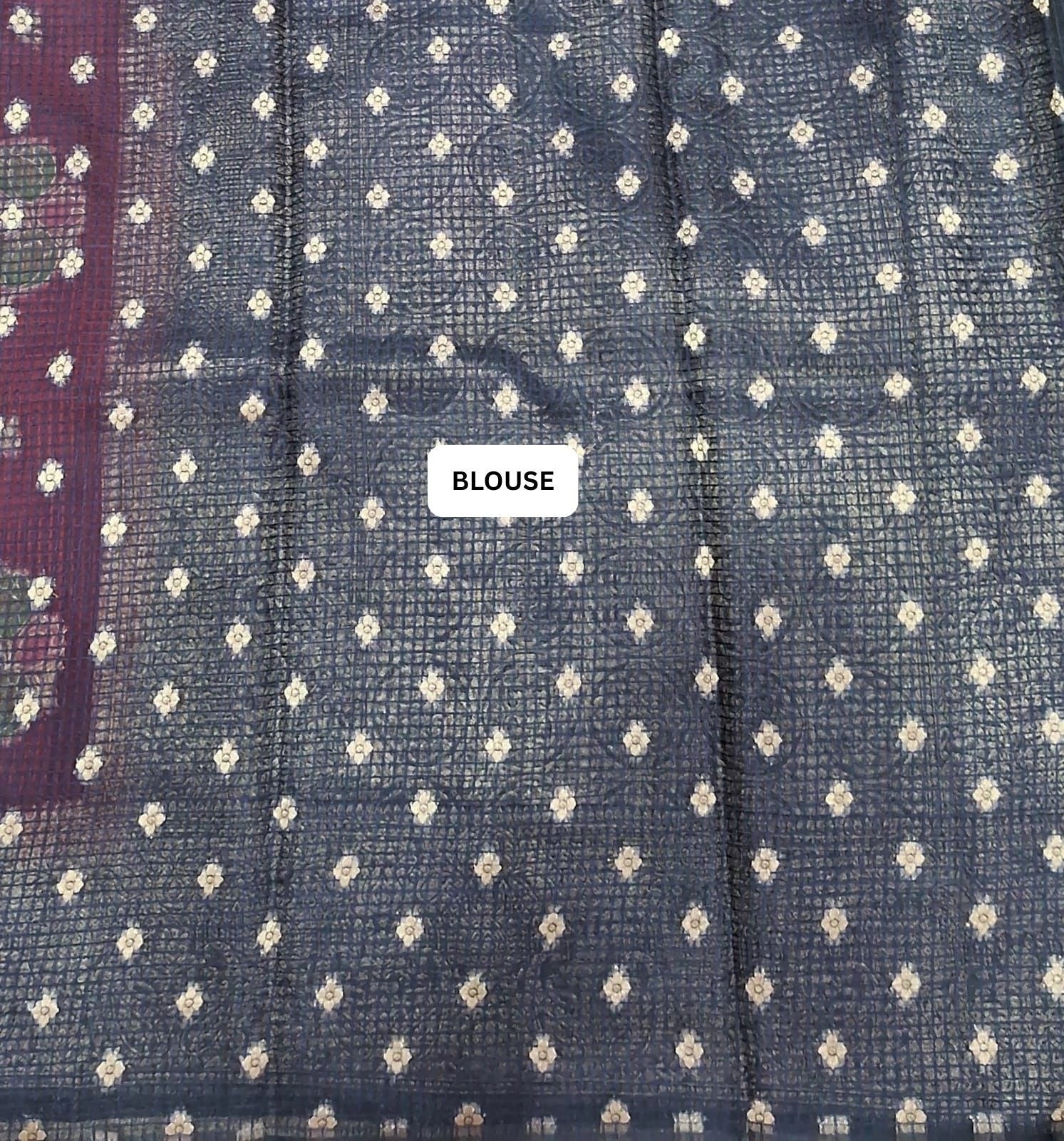 Beautiful Vibrant Red Kota saree blouse