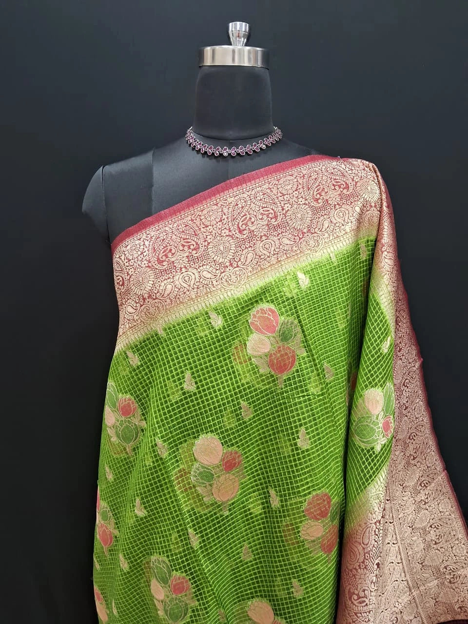 Graceful Green Kota saree 