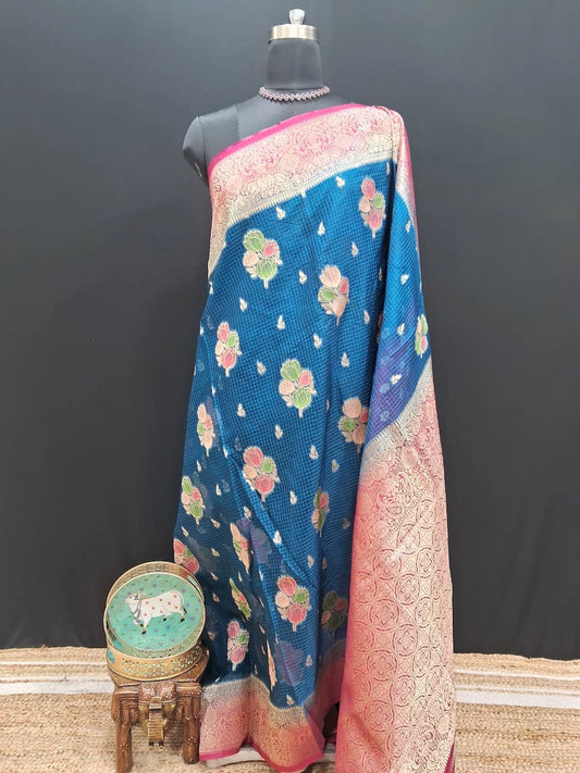 Elegant Navy Blue Kota