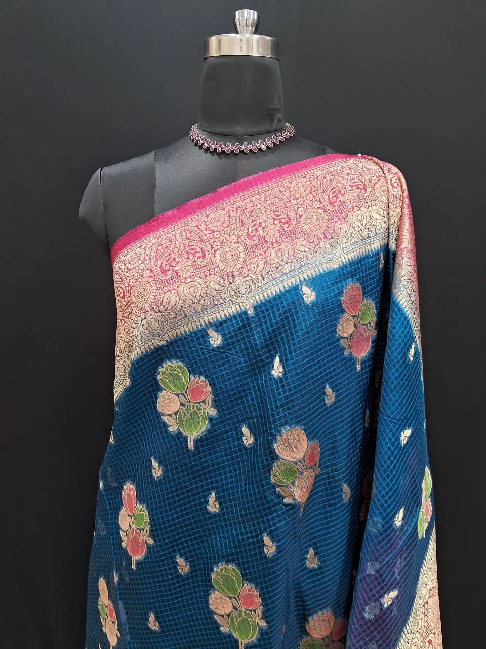 Elegant Navy Blue Kota 