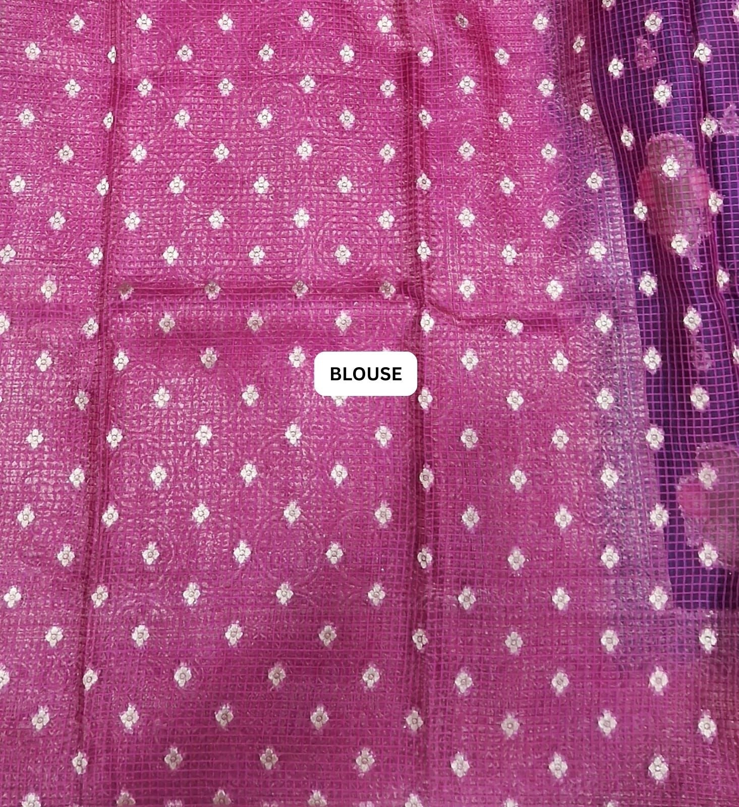 Elegant Navy Blue Kota blouse