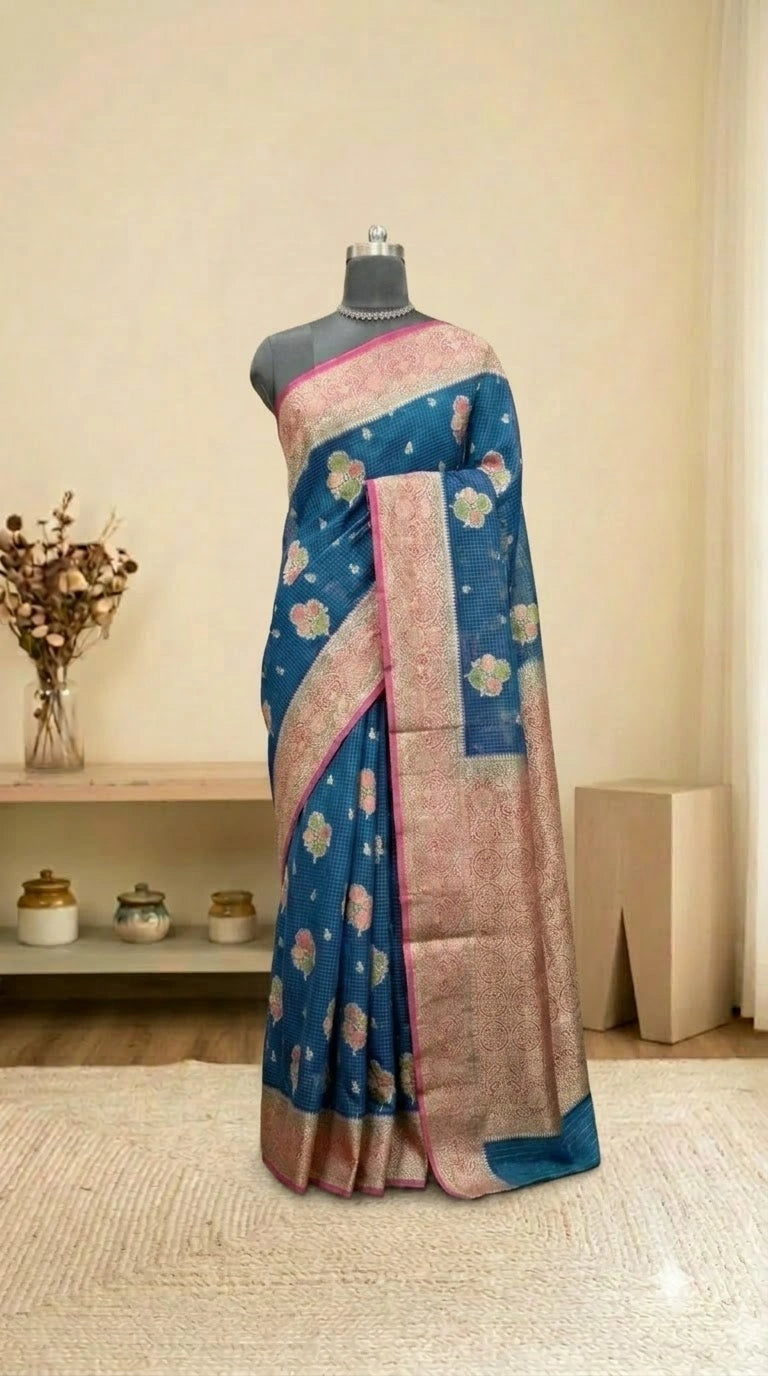 Elegant Navy Blue Kota