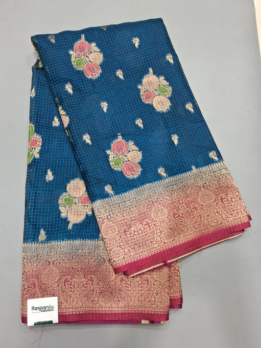 Navy Blue Kota Saree