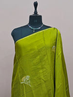 Leaf Green Silk Kota Saree  1