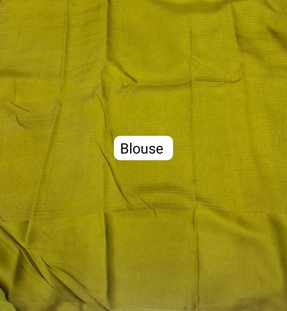 Leaf Green Silk Kota Saree Blouse