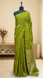 Leaf Green Silk Kota Saree 