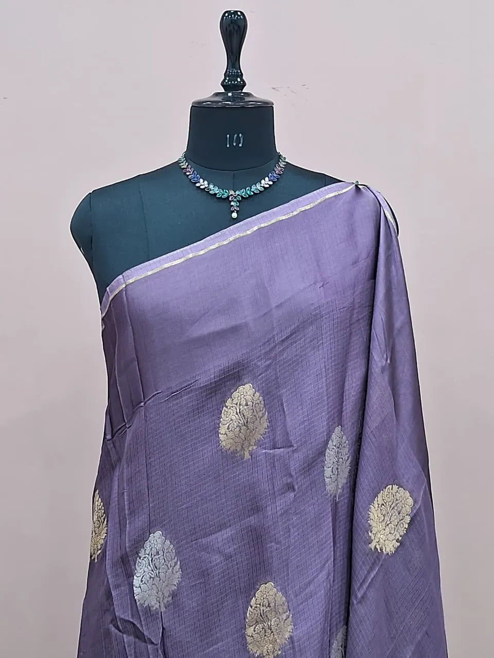 Light Lavender Silk Kota Saree 1