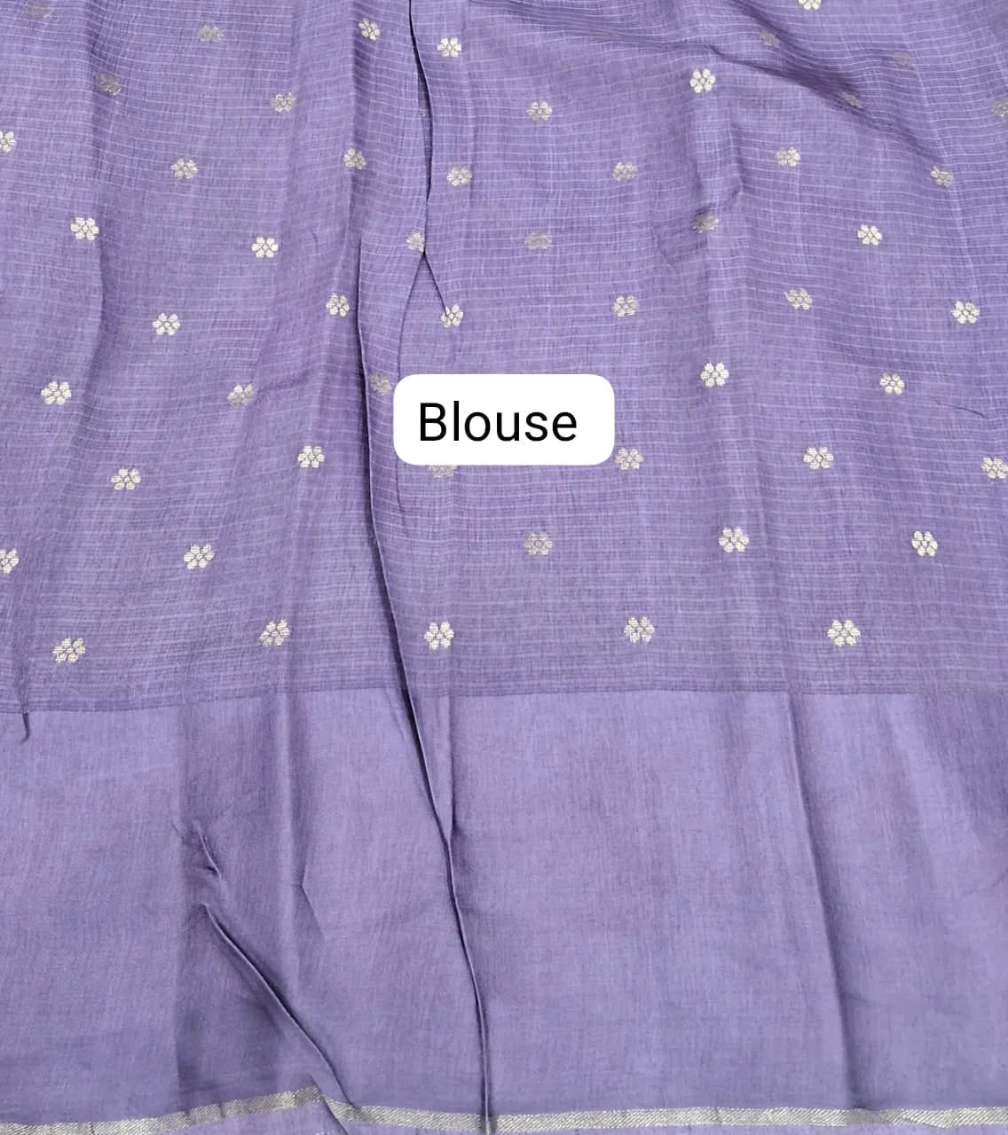 Light Lavender Silk Kota Saree Blouse