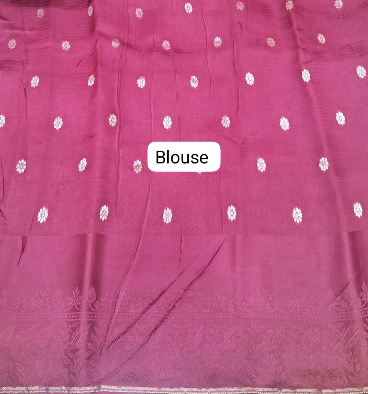 Maroon Silk Kota Saree Blouse