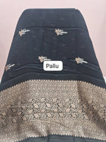 Black Silk Kota Saree Pallu