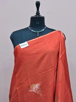Dark Orange Silk Kota Saree 1