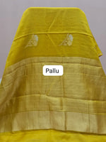 Olive Green Silk Kota Saree Pallu