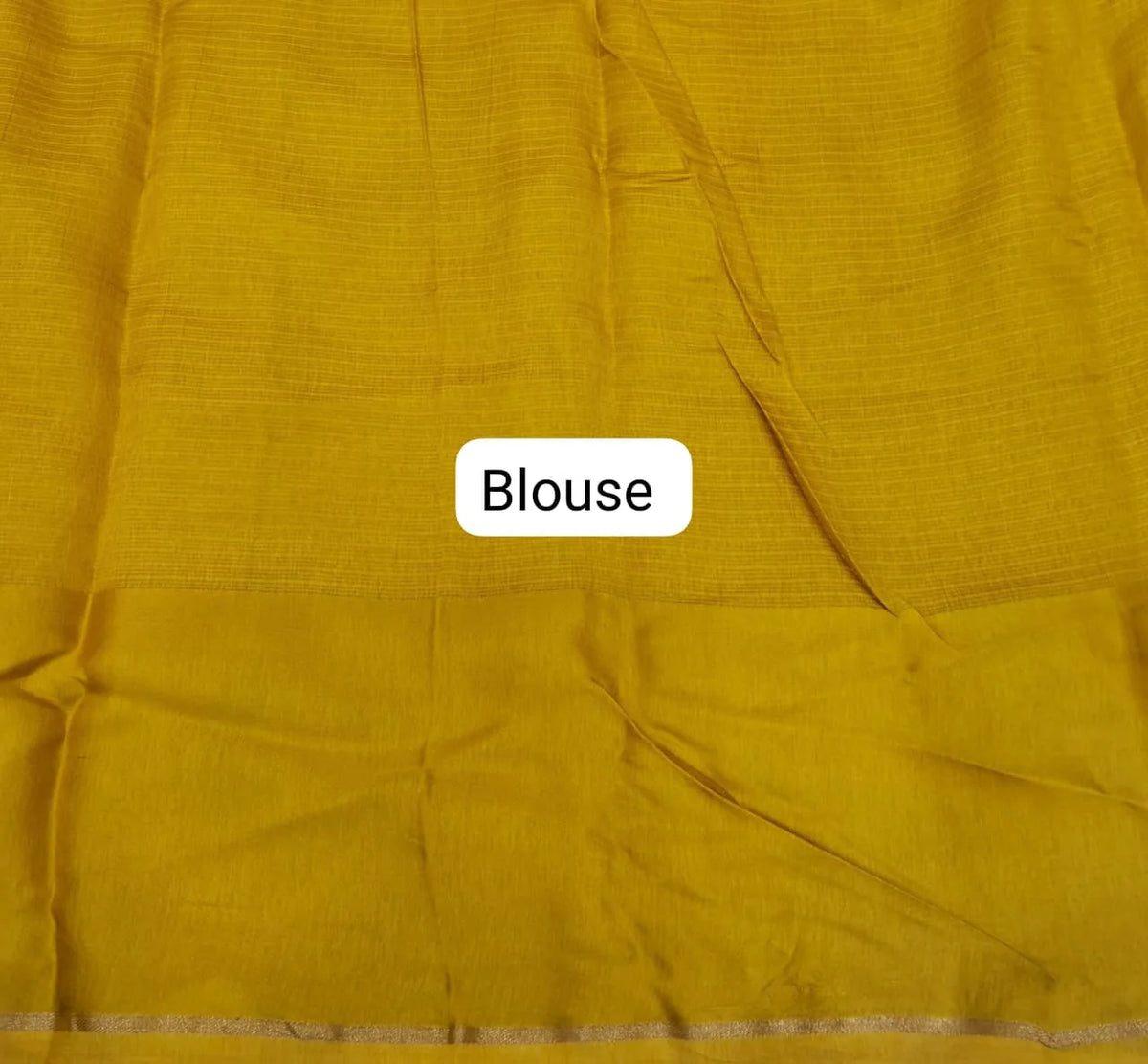Olive Green Silk Kota Saree Blouse
