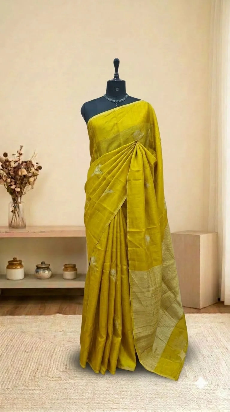 Olive Green Silk Kota Saree