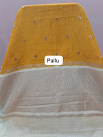 Dark Yellow Silk Kota Saree Pallu