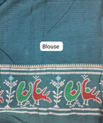 Sky Blue Silk Kota Saree Blouse
