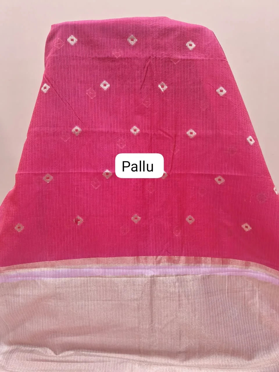 Rani Pink Silk Kota Saree Pallu