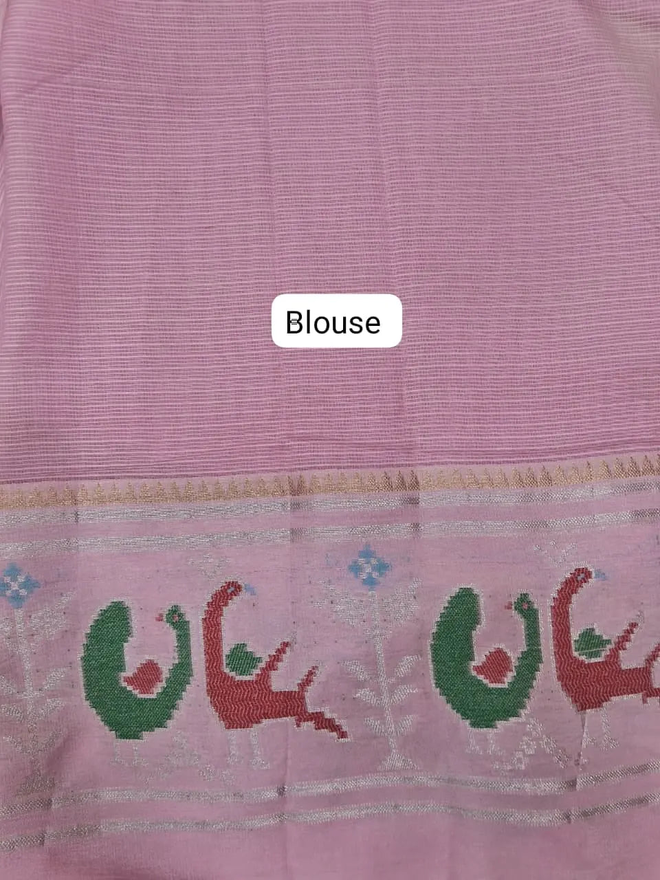 Rani Pink Silk Kota Saree Blouse