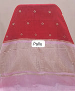 Tomato Red Silk Kota Saree Pallu