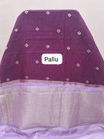 Dark Wine Silk Kota Saree pallu