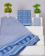 Blue cotton dress material