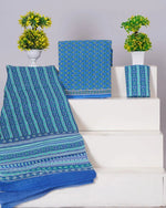 Baby blue cotton dress material Online 