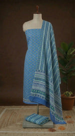 Shop Baby blue cotton dress material online 
