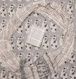 Metal grey cotton dress material