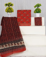 Red cotton dress material
