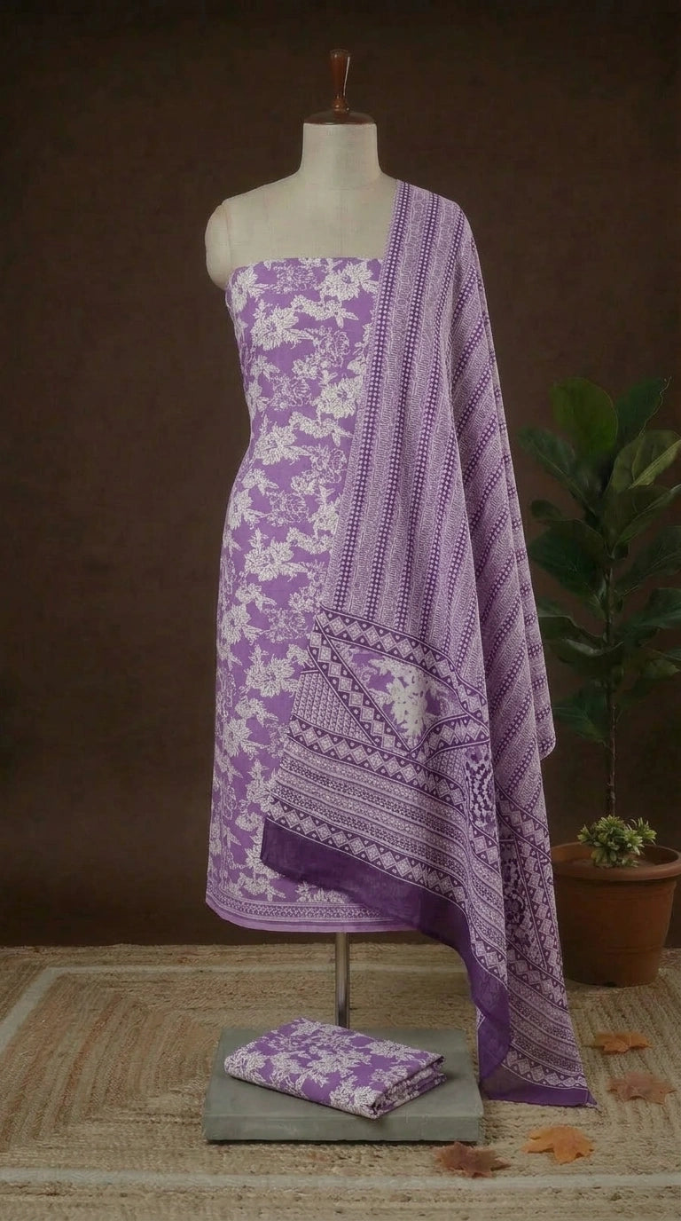Shop pure cotton dress material online at best price  