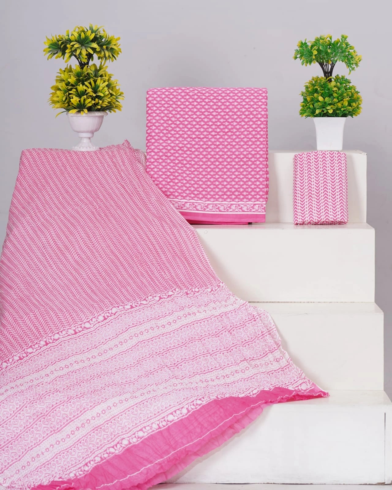 Light Pink cotton dress material