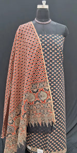 Buy Pure Classic Black Cotton dress material online 