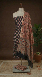 Buy Pure Classic Black Cotton dress material online 
